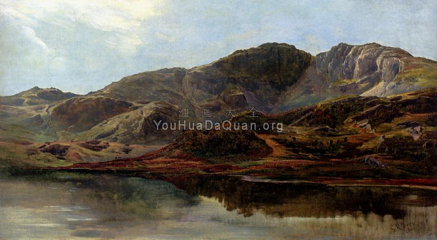 Landscape With A Lake And Mountains Beyond - 西德尼·理查德·珀西